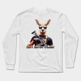 Tactical Kangaroo Adventure Tee: Where Playfulness Meets Precision Long Sleeve T-Shirt